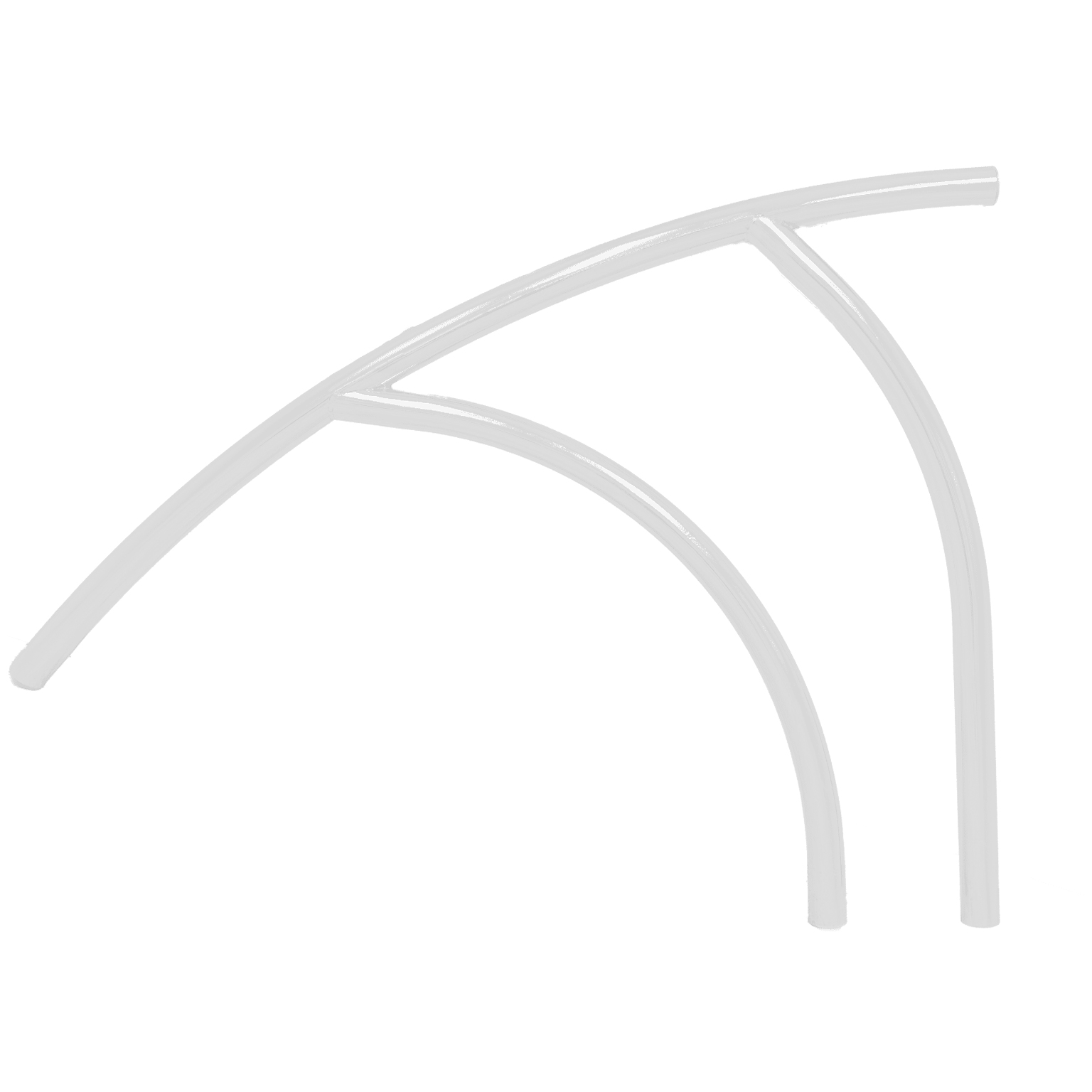 Global Pool Products - Modern 3 Bend .065 White Handrail